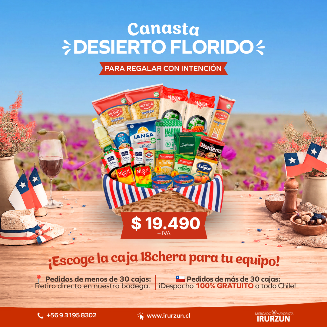 Canasta 18 Septiembre Desierto Florido | Irurzun — Fiestas Patrias