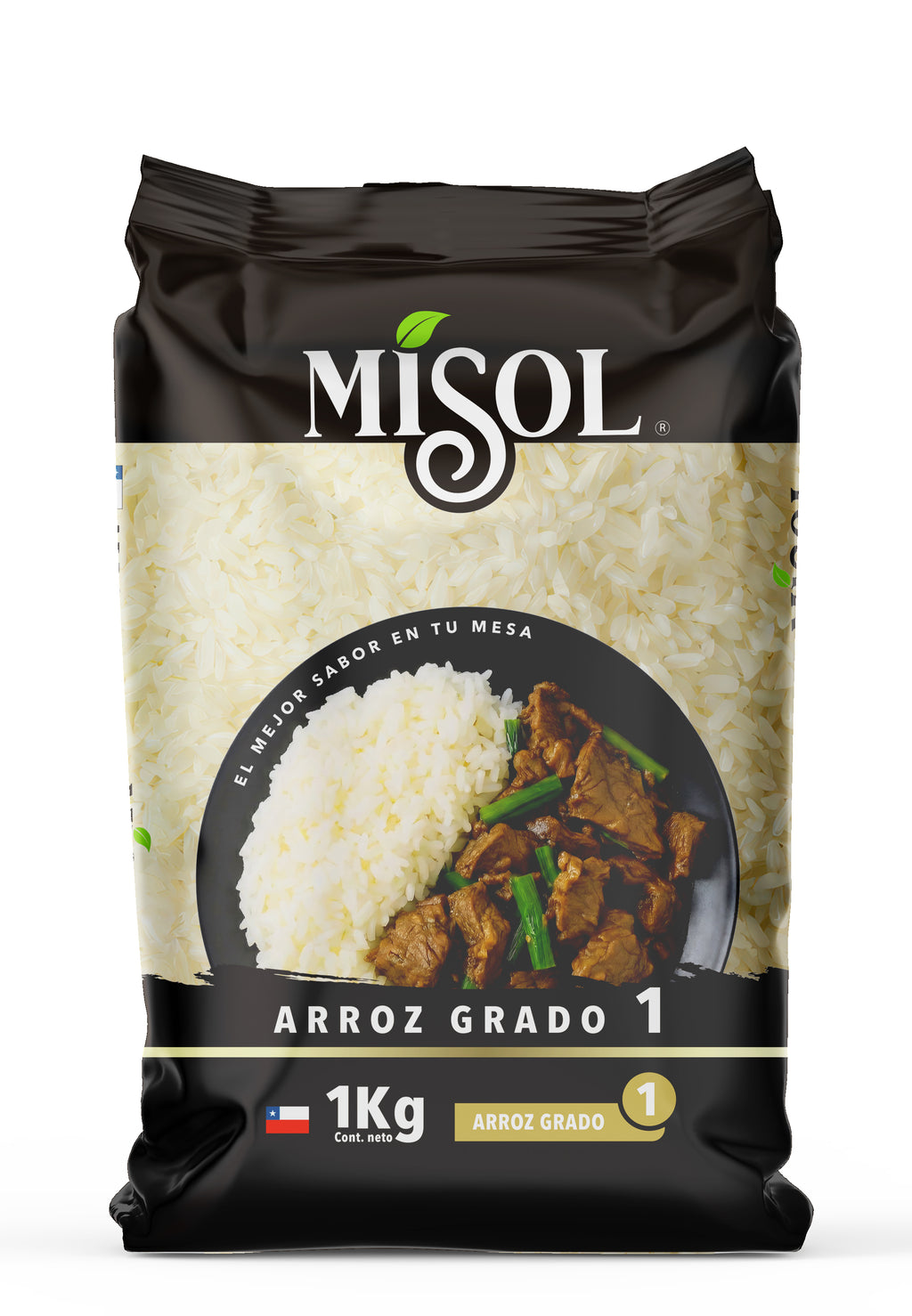 Arroz Nacional Misol 1kg — Manga 10 unidades