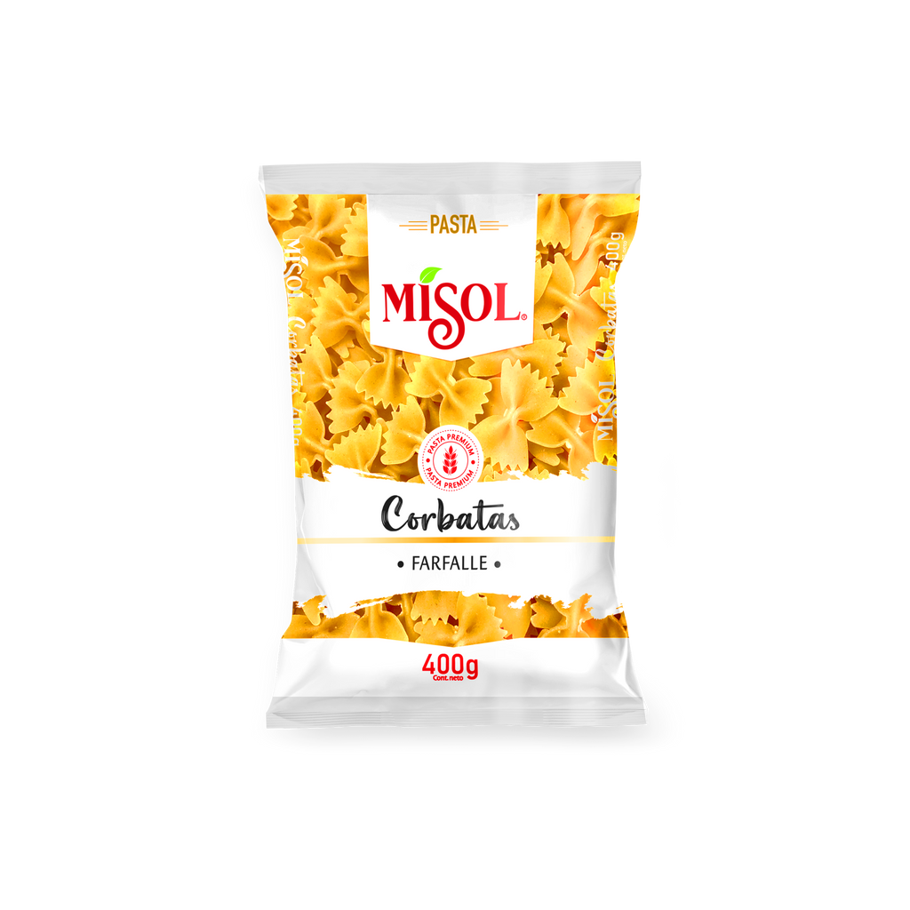 Bolsa de pasta corbatas Misol 400g — distribución mayorista Irurzun