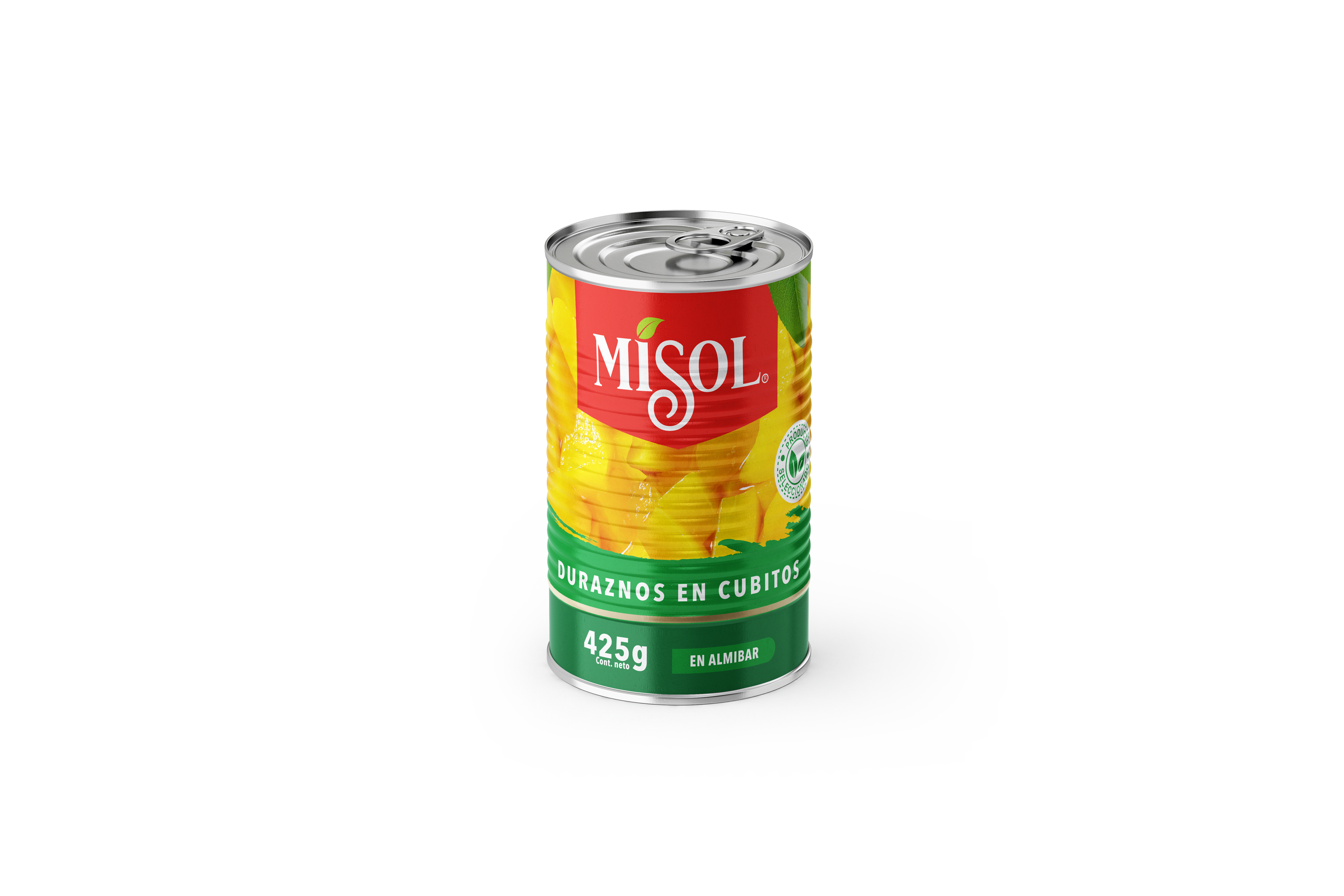 Durazno en Cubitos Misol 425g — Caja 24 unidades