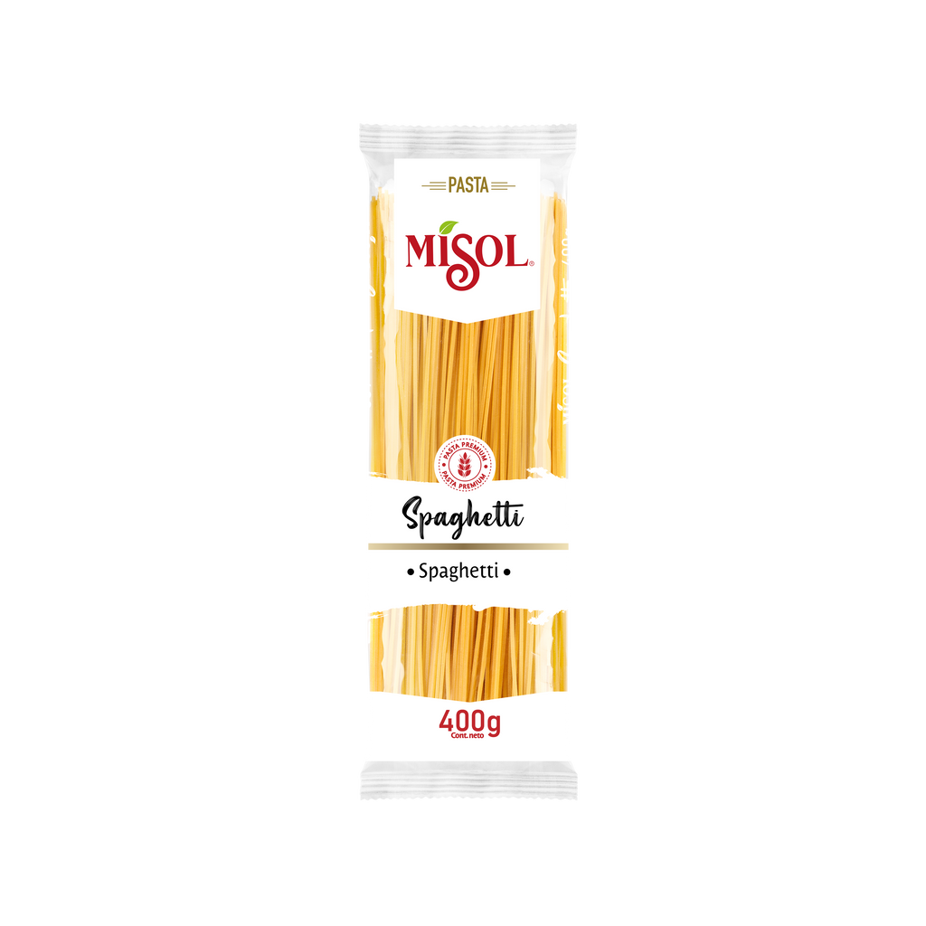 Bolsa de pasta spaghetti Misol 400g — distribución mayorista Irurzun
