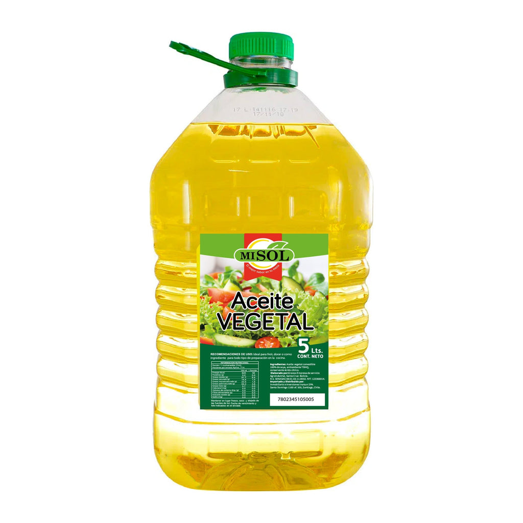 Bidón de aceite vegetal Misol 5 litros — foodservice mayorista Irurzun