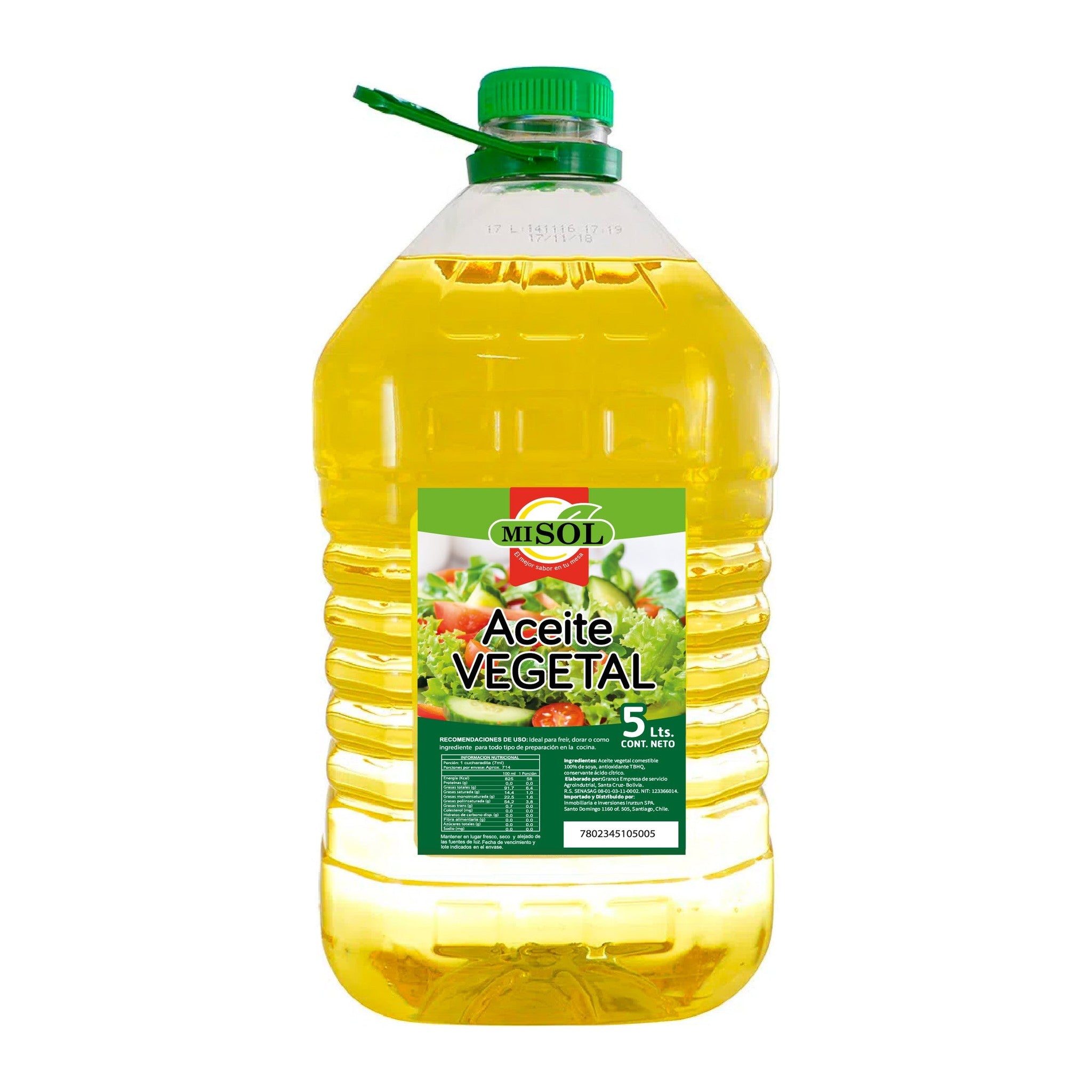 Aceite Vegetal Misol 5 Litros — Caja 4 unidades