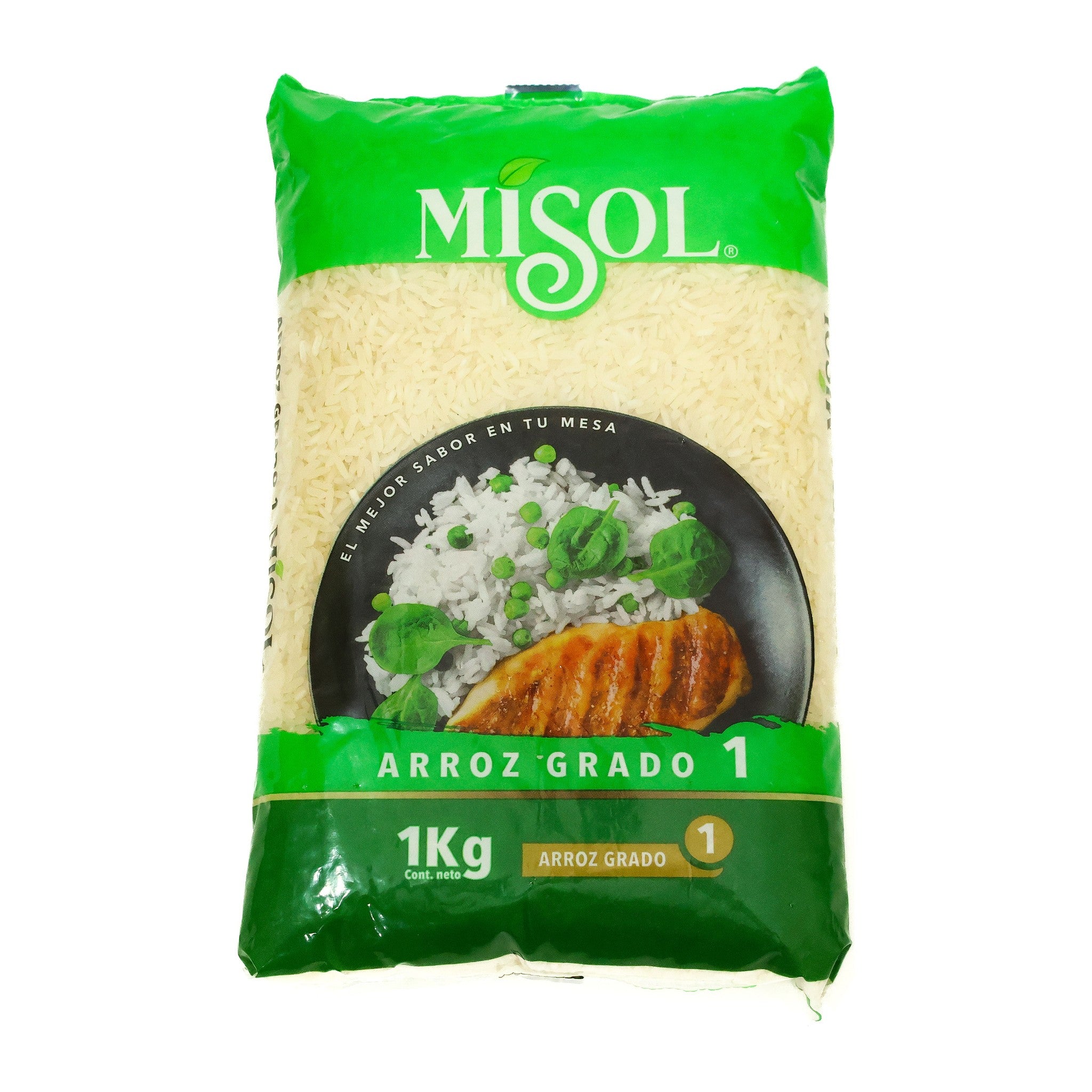 Bolsa de arroz grado 1 Misol 1kg — distribución mayorista Irurzun