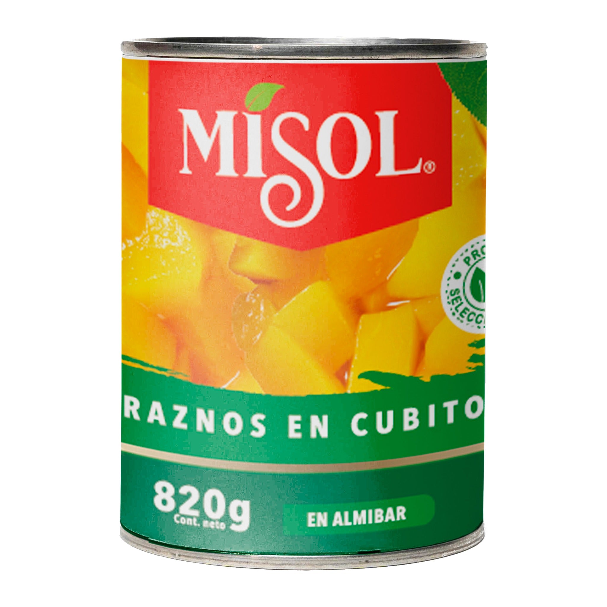 Durazno en Cubitos Misol 820g — Caja 12 unidades