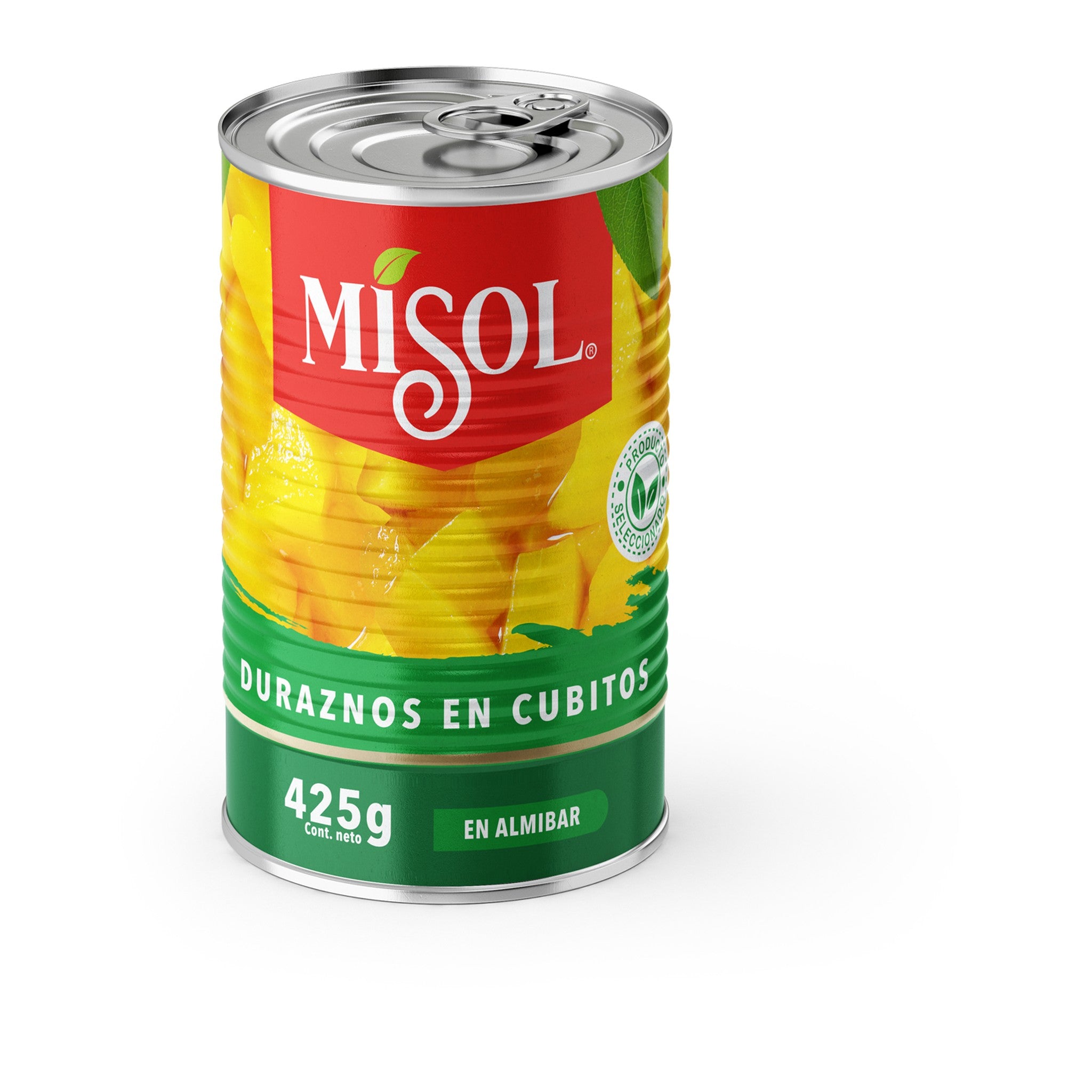 Durazno en Cubitos Misol 425g — Caja 24 unidades