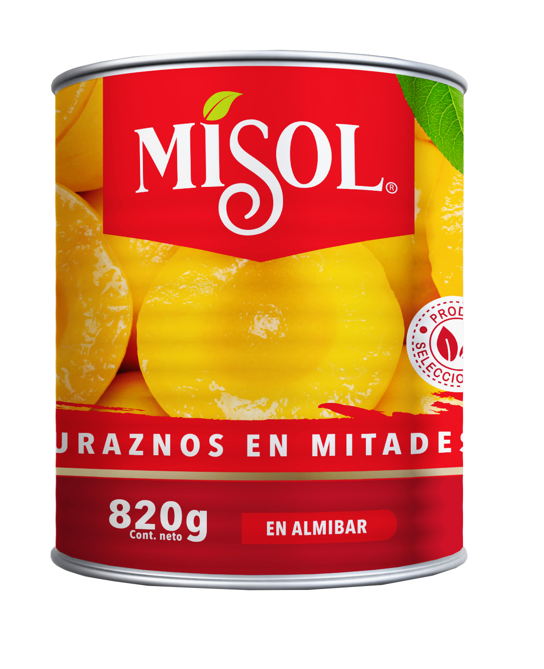 Durazno en Mitades Misol 820g — Caja 12 unidades