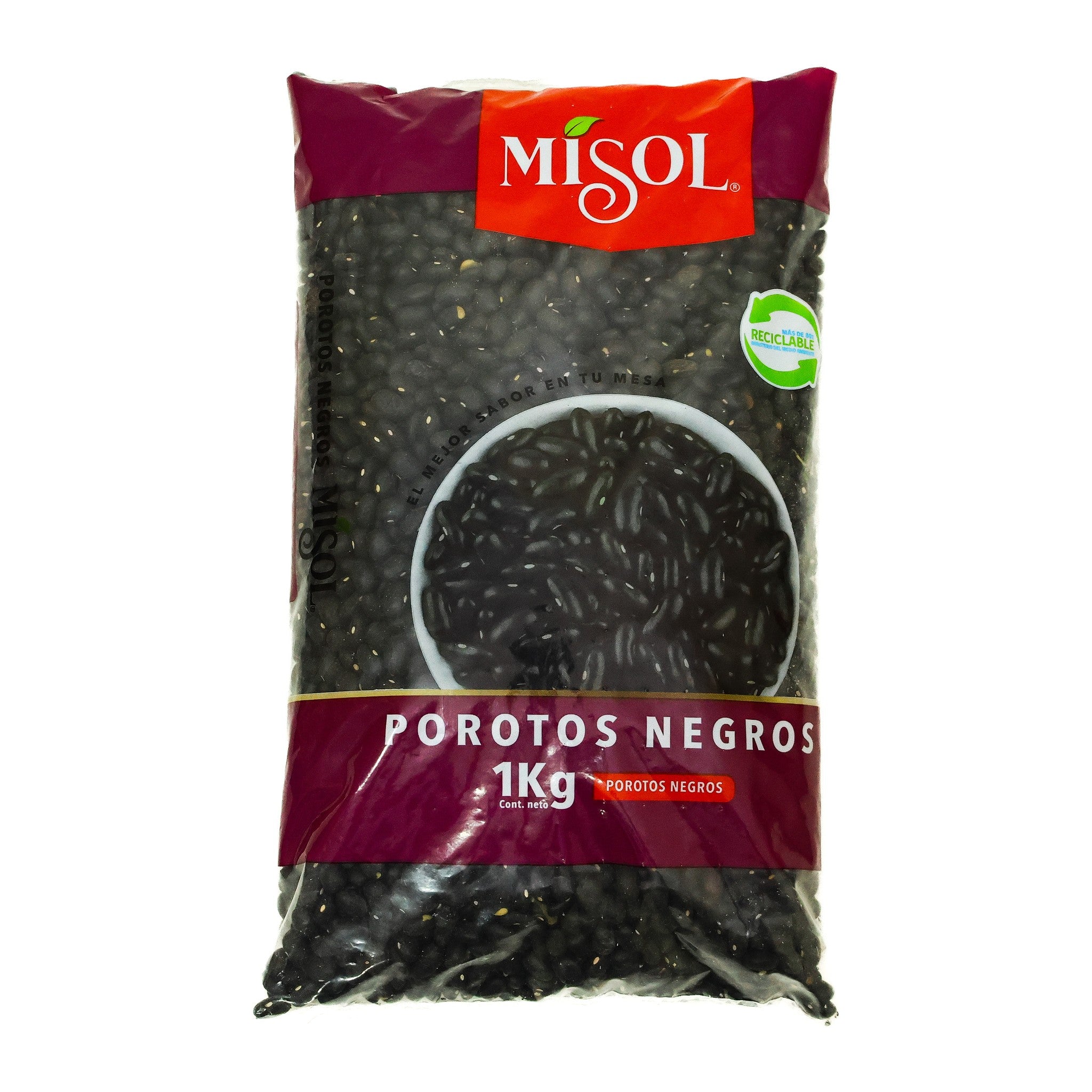 Bolsa de poroto negro Misol 1kg — distribución mayorista Irurzun