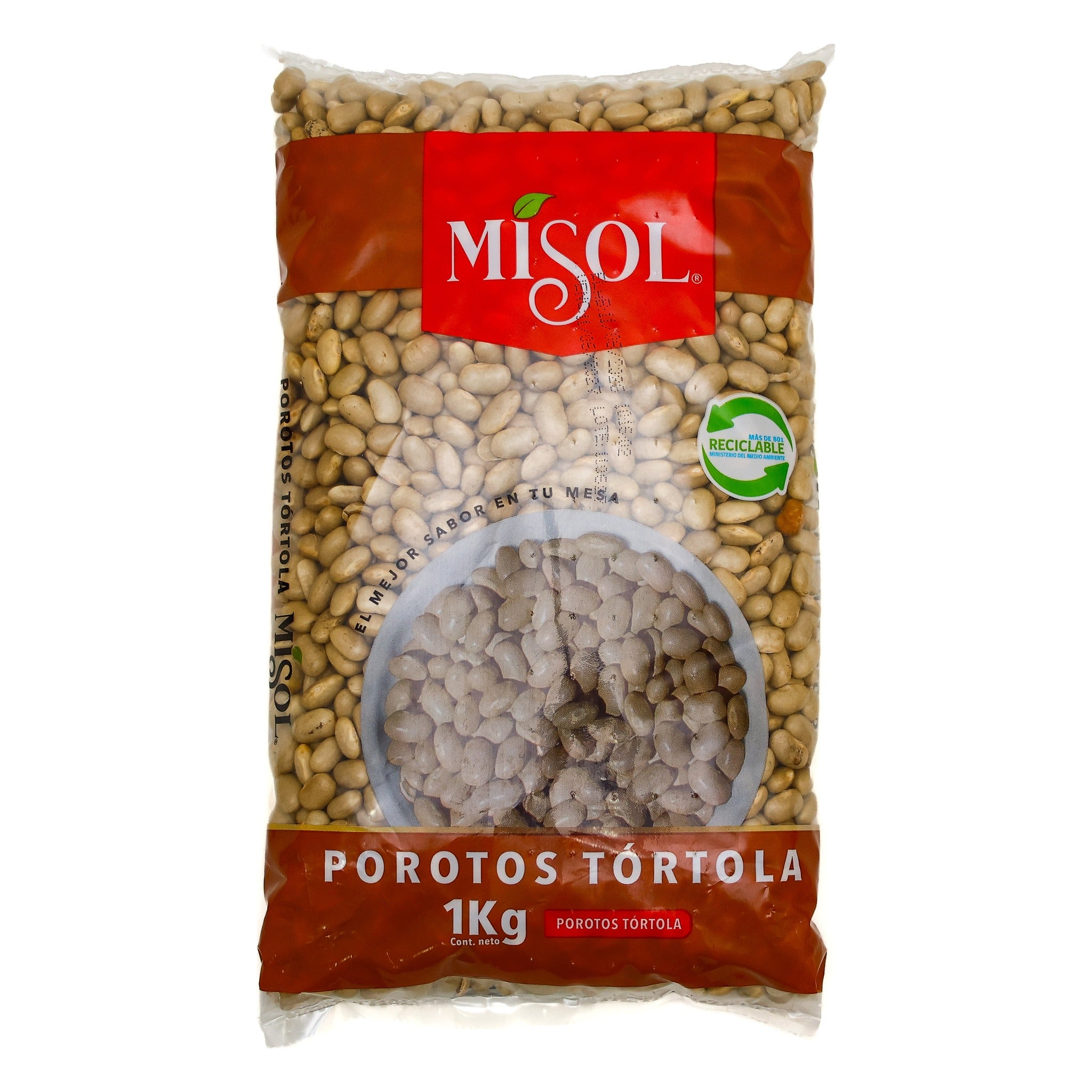 Bolsa de poroto tórtola Misol 1kg — distribución mayorista Irurzun