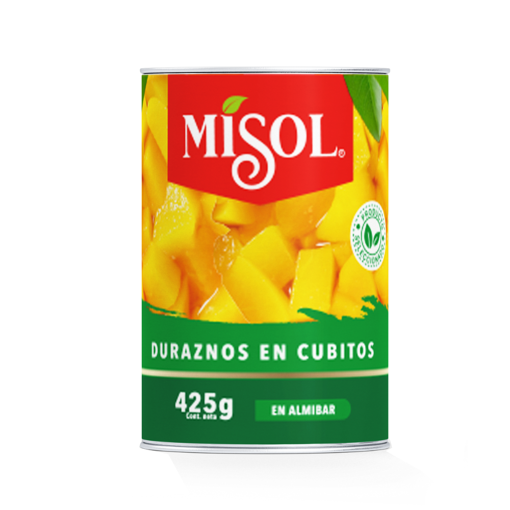 Imagen de 1 Durazno en Cubitos Misol 425 gr incluido en Canasta Atacama Irurzun