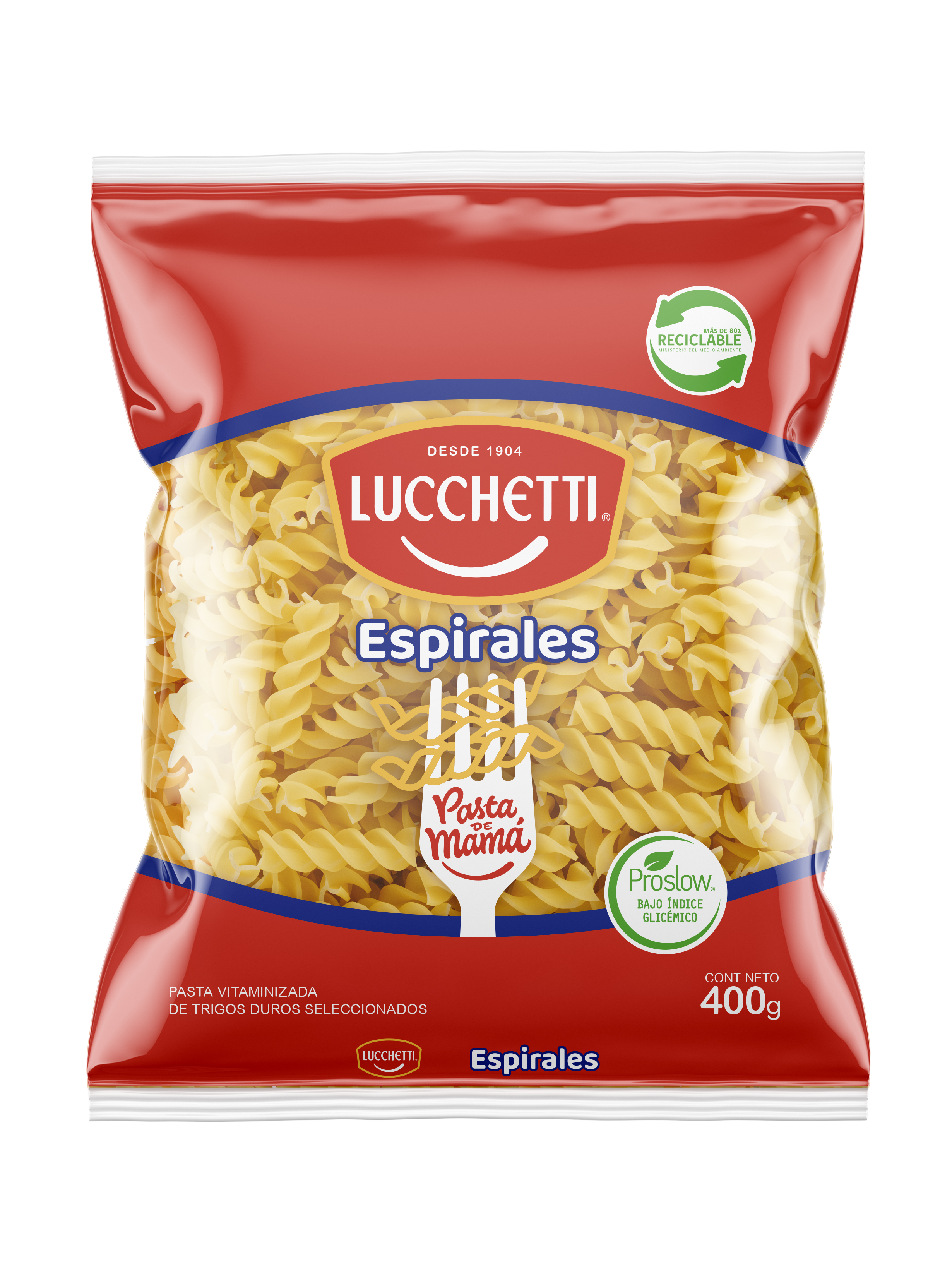 Imagen de 2 Fideo Lucchetti Espiral 56 400 gr incluido en Canasta Patagonia Irurzun