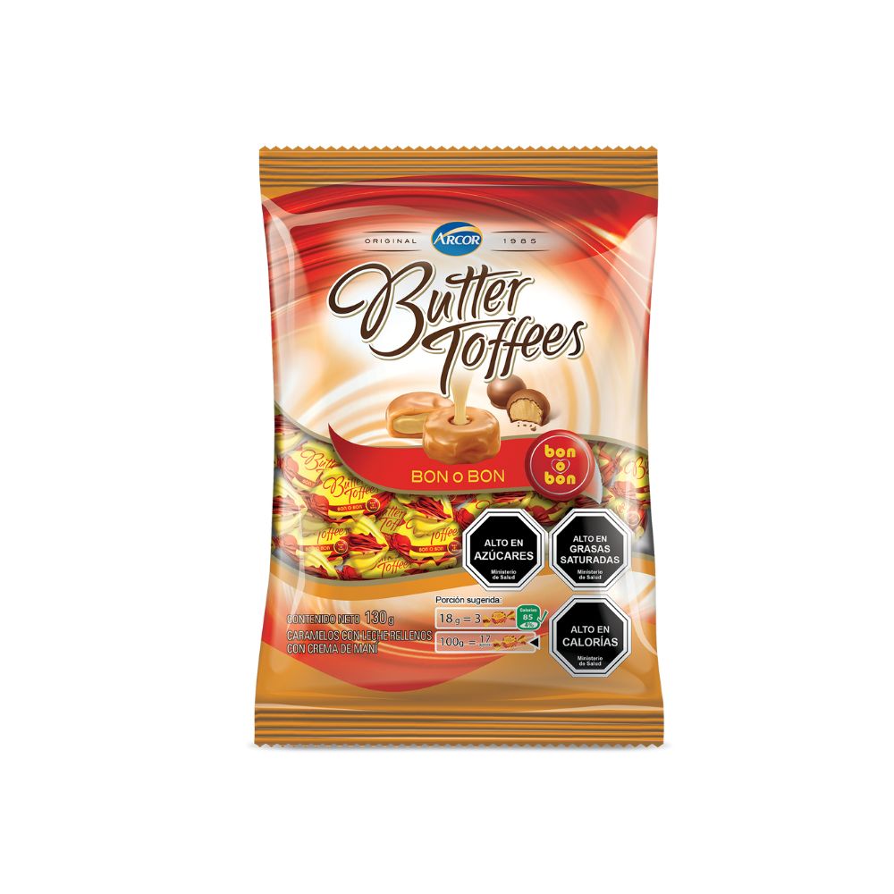 Imagen de 1 Caramelo Arcor Butter Toffee sabor Bon o Bon 130 g incluido en Canasta Rapanui Irurzun