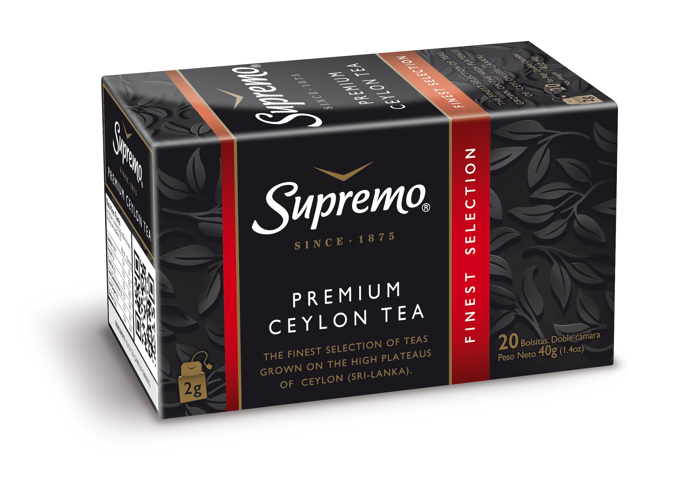 Imagen de 1 Té Supremo Ceylan Premium Bolsita 20 un incluido en Canasta Torres del Paine Irurzun