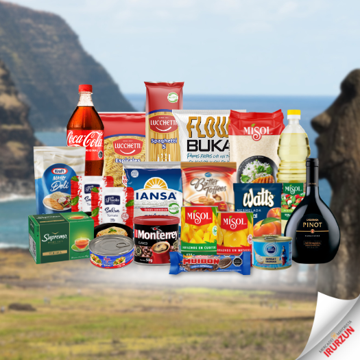 Canasta Rapanui - Canasta corporativa con 19 productos