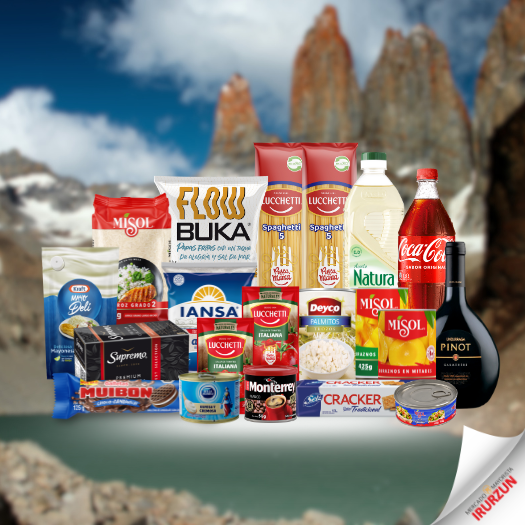 Canasta Torres del Paine - Canasta corporativa con 18 productos